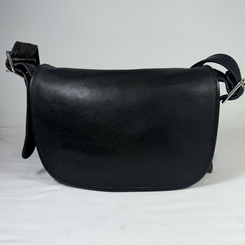 Coach Patricia Black Leather Shoulder Crossbody Bag
